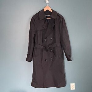 Garrison Collection Black Trench Coat Men’s Sz 36R All Weather